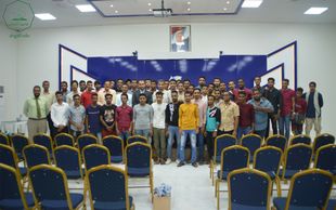 Management and students of the Faculty of Administration and Economics visit the National Fish Canning Factory in Al-Shehr