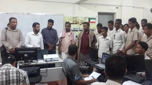 Students of Madodah Secondary School in a familiarization visit to the University of Al-Ahgaff