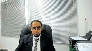 Al-Ahgaff University participates in an international panel discussion entitled “International Organizations between Declared Slogans and Hidden Objectives” represented by researcher Hashem Alawi Moqaibel